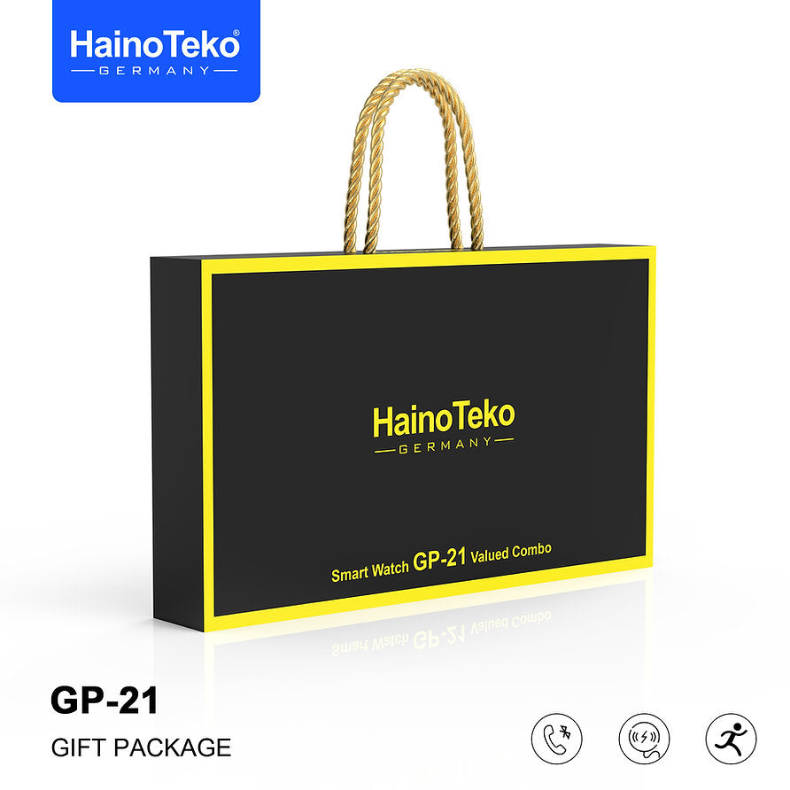 Haino Teko GP-21 Gift Set (GP 21 Smart Watch, Beast Earbuds, Belt & Glasses)