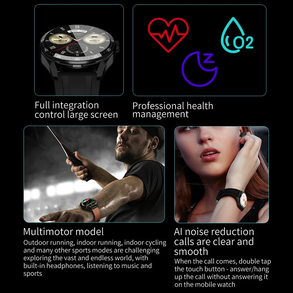 2 In 1 HI-FI Wireless Earphones Men Smart Watch